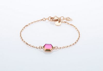 Rose gold MIMOZA lazer glass bracelet